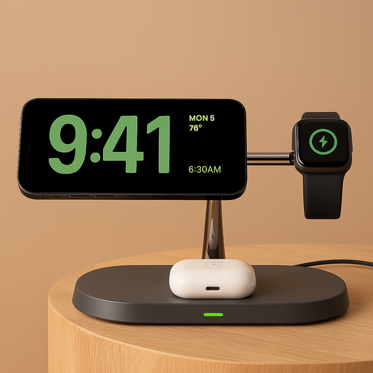 Mödu 3-in-1 Wireless Charging Stand – Minimal Desk Power
